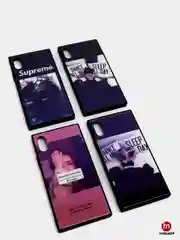 Силиконовый чехол со стеклянной панелью для iPhone X, XS
