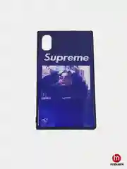Серый силиконовый чехол со стеклянной панелью для iPhone X, XS