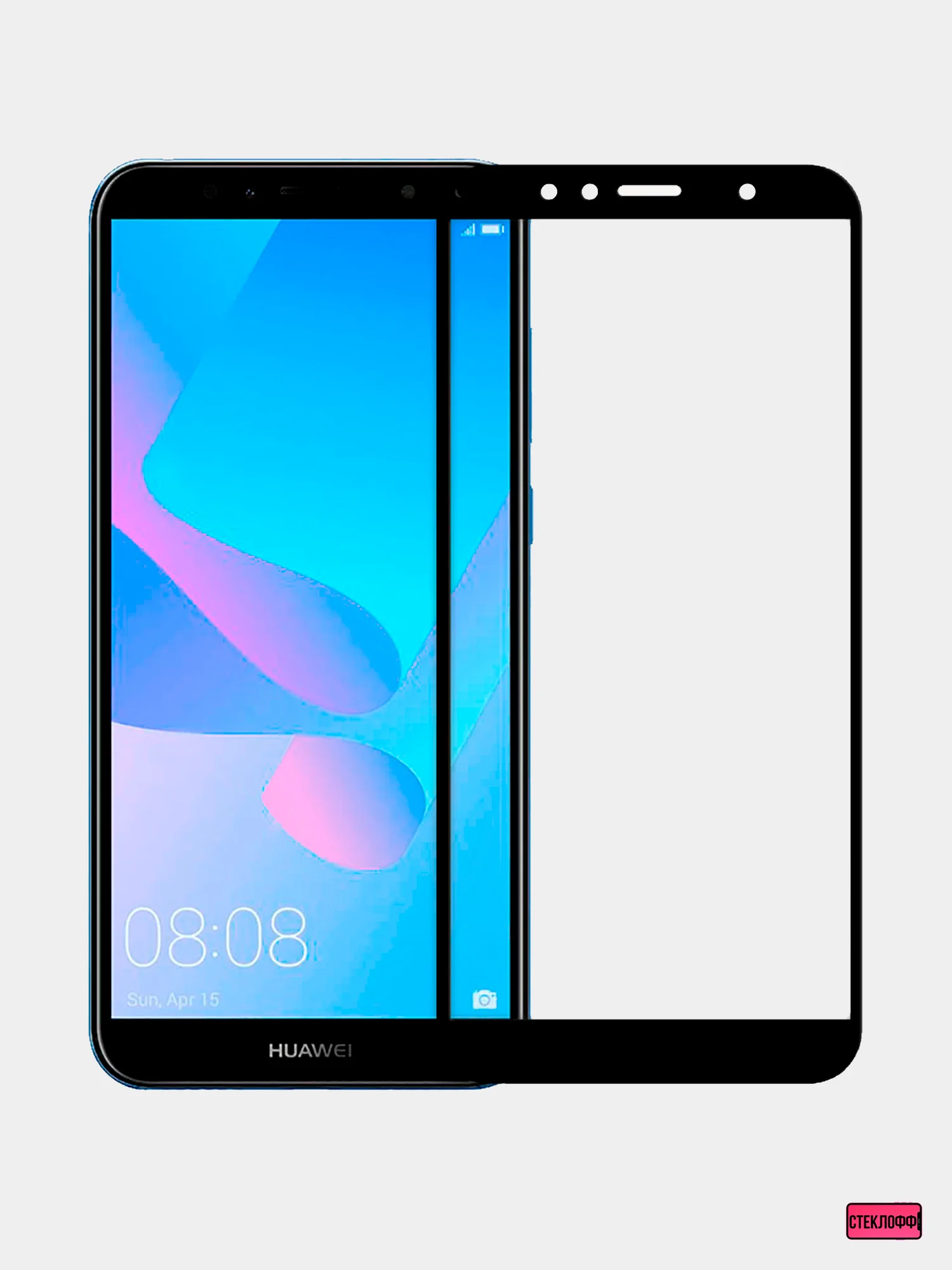Защитное стекло 9D для Huawei Y6 2018, полное покрытие