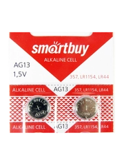 Батарейки G13 / LR44 / AG13 / LR1154, 2 шт, Smartbuy