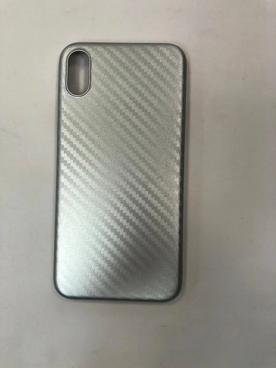 Серебряный чехол iPhone X, XS