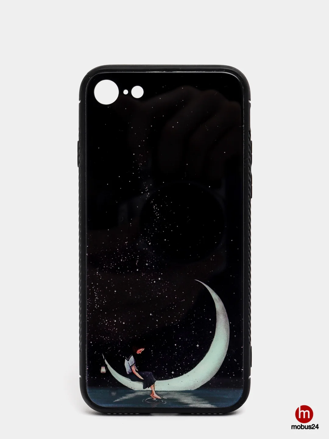 Серый силиконовый чехол со светящийся задней панелью для iPhone X XS