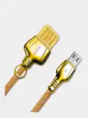 Золотой кабель зарядки подарочный Remax KING DATA CABLE RC-063m в деревяной упаковке