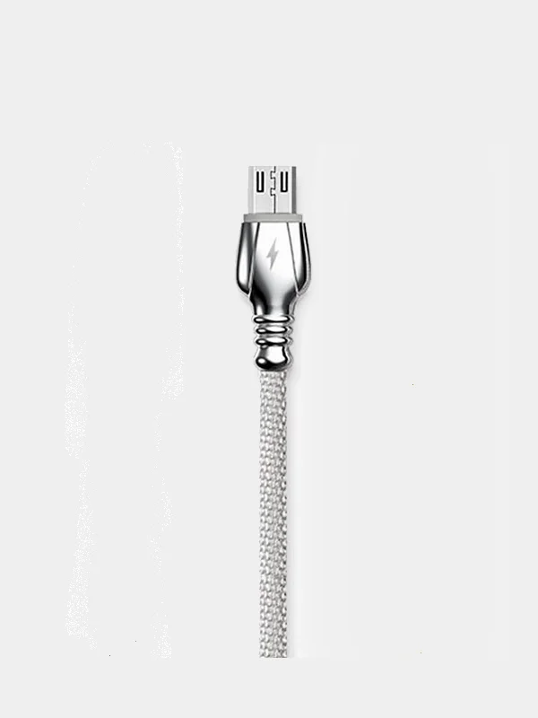 Серебряный кабель зарядки подарочный Remax KING DATA CABLE RC-063m в деревяной упаковке