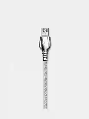 Серебряный кабель зарядки подарочный Remax KING DATA CABLE RC-063m в деревяной упаковке
