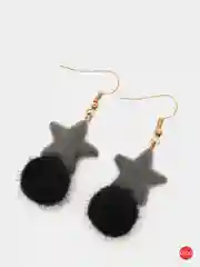 Черный серьги