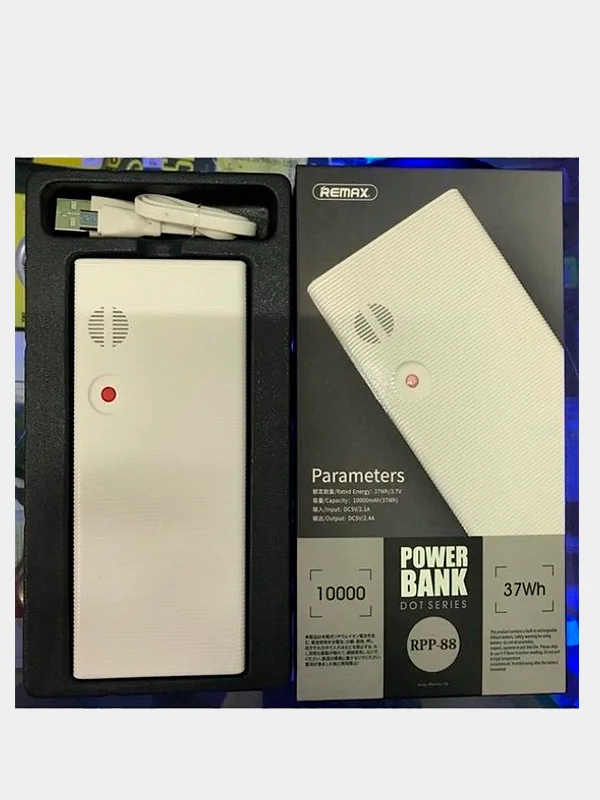 Белый повер банк 10000mAh REMAX Dot series RPP-88