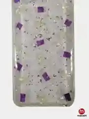 Пурпурный силиконовый чехол с блестками iPhone X, XS
