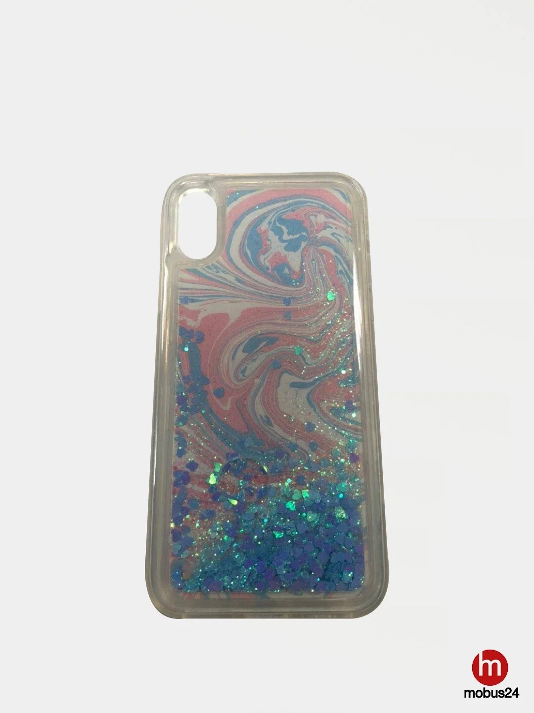 Золотой чехол с блестками для iPhone X, XS