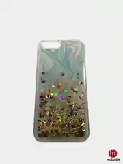 Бирюзовый чехол с блестками для iPhone X, XS