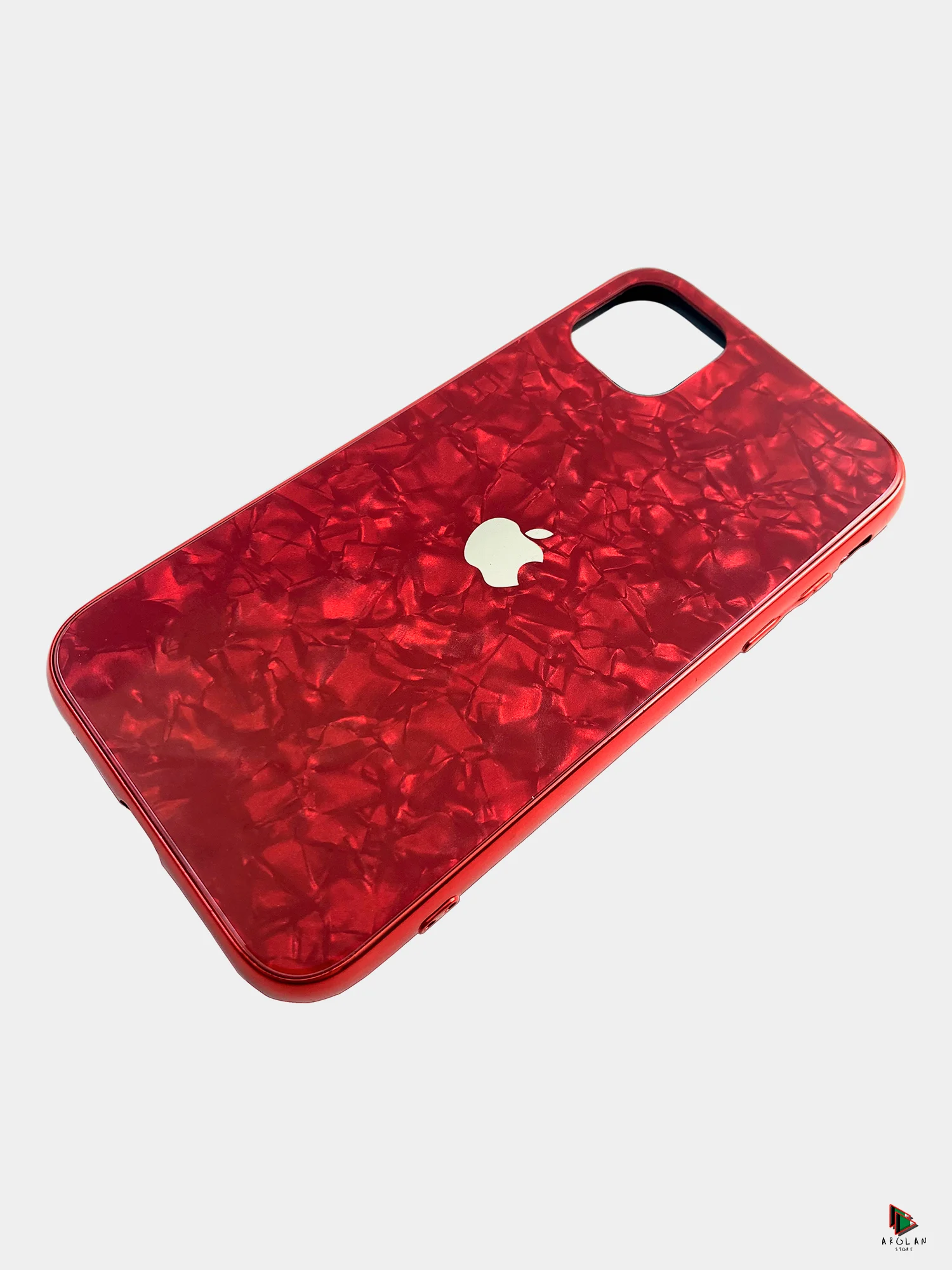 Красный чехол для IPhone Glass case 3D Vision