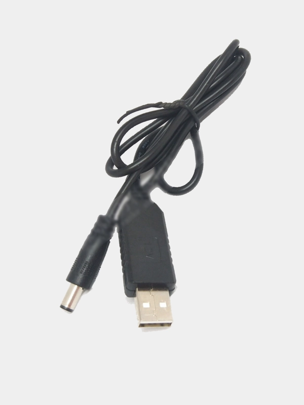 USB кабель зарядный с повышающим стабилизатором 5 - 12 В с 5 мм разъем