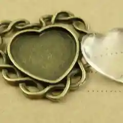 Коричневый сеттинг, женская подвеска, основа на шею, на запястье, "Сердце", для эпоксидной смолы