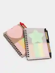 Прозрачный блокнот-записная книжка со стикерами и ручкой