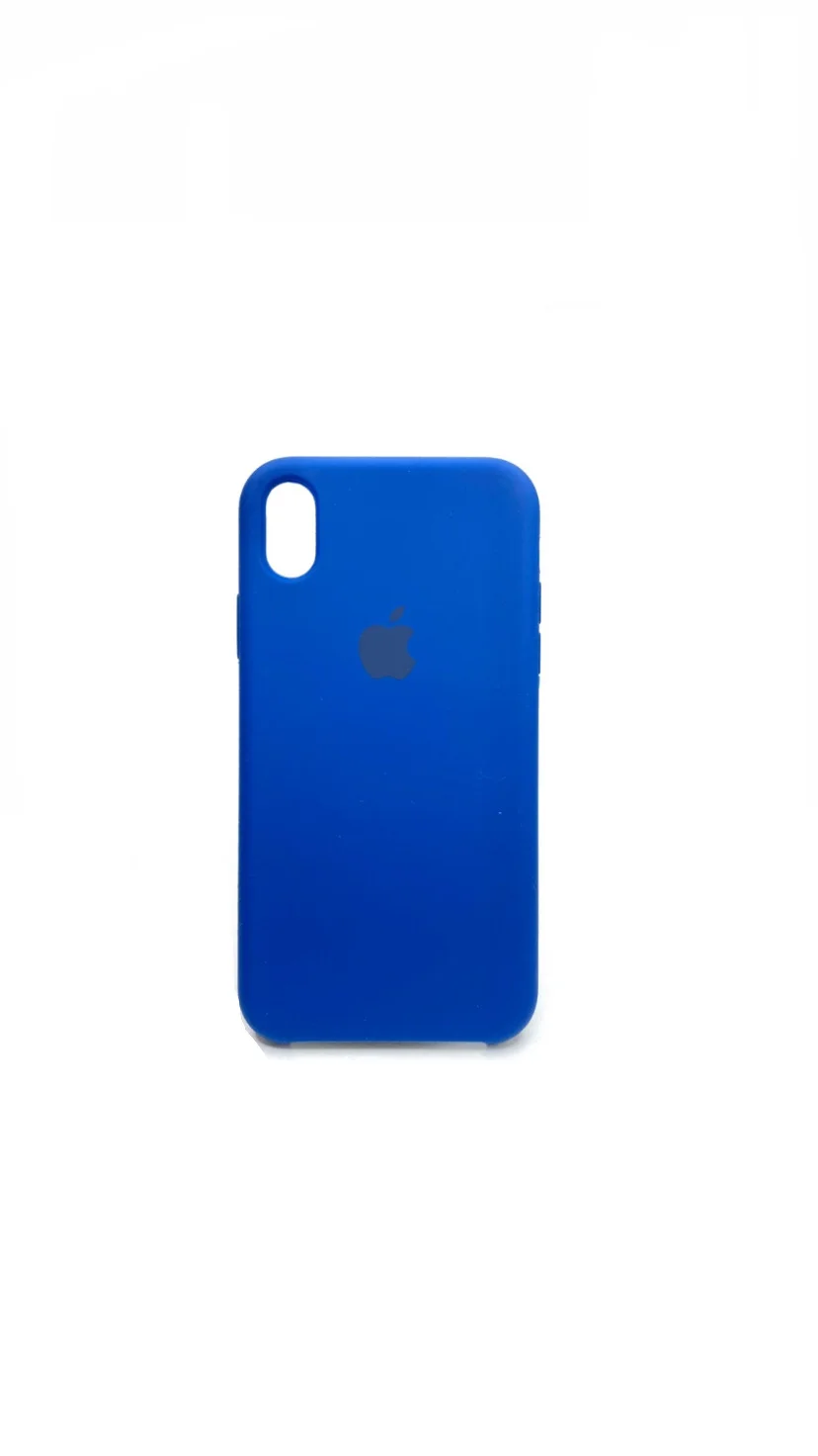 Синий меланж чехол Apple Silicone Case для Iphone Xr