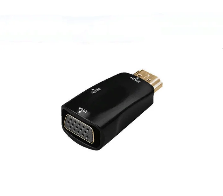 Белый адаптер HDMI (мама, папа) к VGA Аудио 3.5 мм