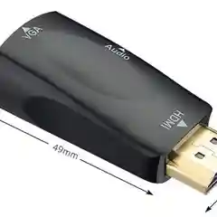 Белый адаптер HDMI (мама, папа) к VGA Аудио 3.5 мм