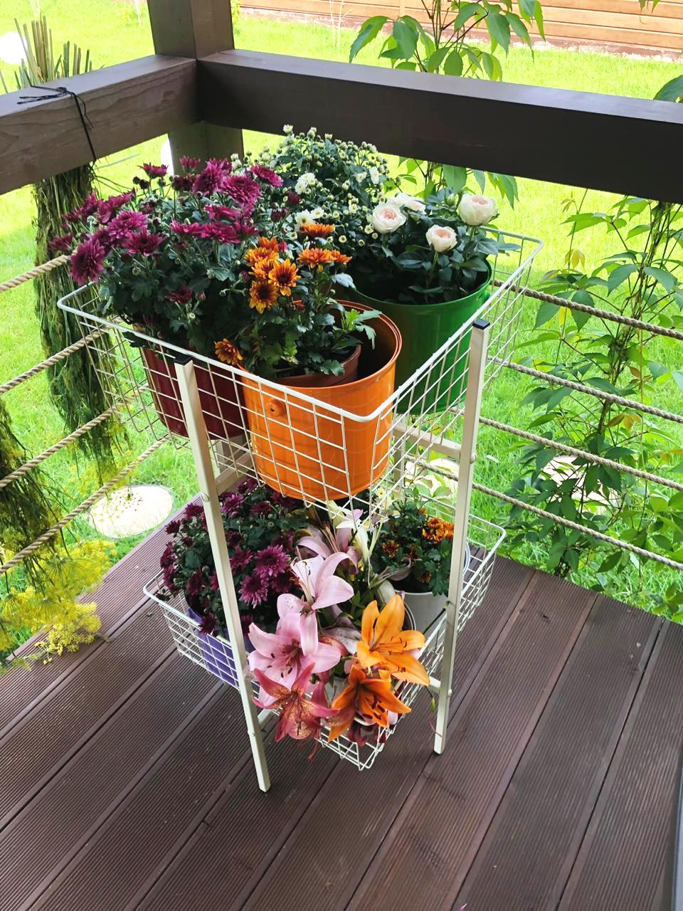 Этажерка для цветов с корзинами, 8 кашпо купить по цене 5284 ₽ в интернет-магазине KazanExpress