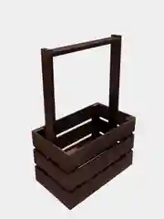 Багровый ящик из реек с ручками 220х120х140мм. Корзинка.Кашпо.Бокс