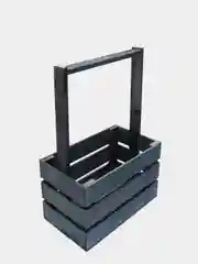 Багровый ящик из реек с ручками 220х120х140мм. Корзинка.Кашпо.Бокс