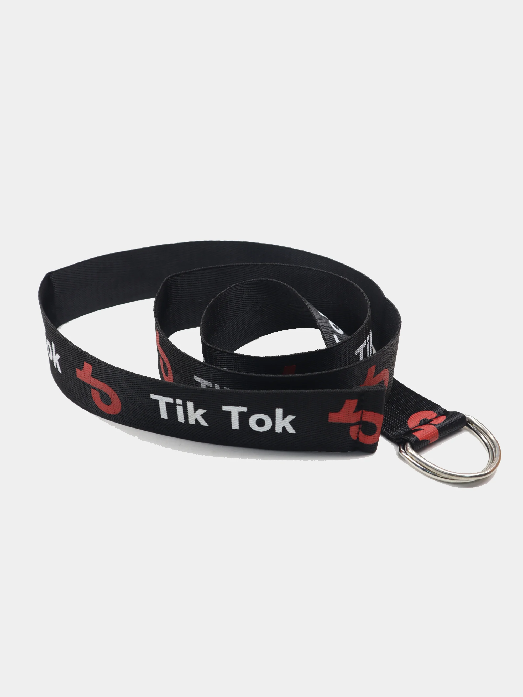 Черный ремень тканевый Tik-Tok