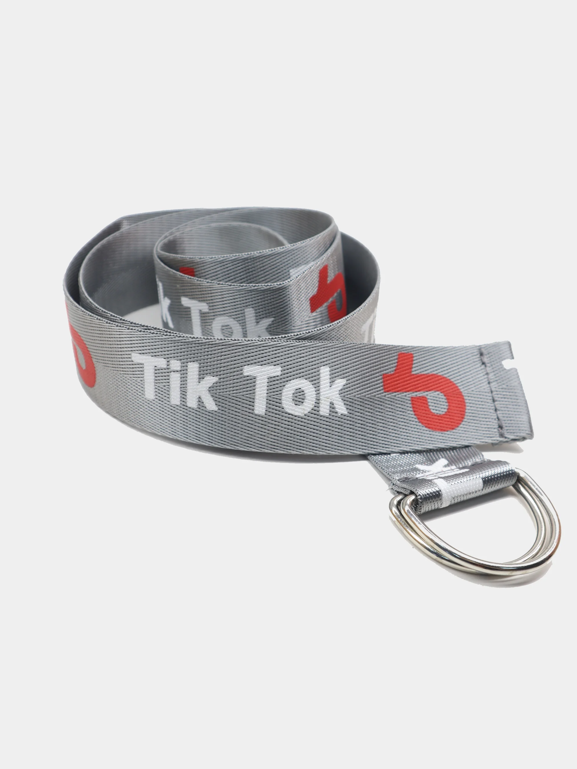 Серый ремень тканевый Tik-Tok