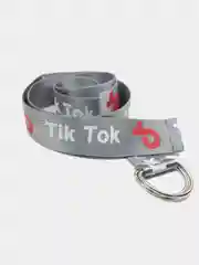 Серый ремень тканевый Tik-Tok