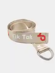 Бежевый ремень тканевый Tik-Tok