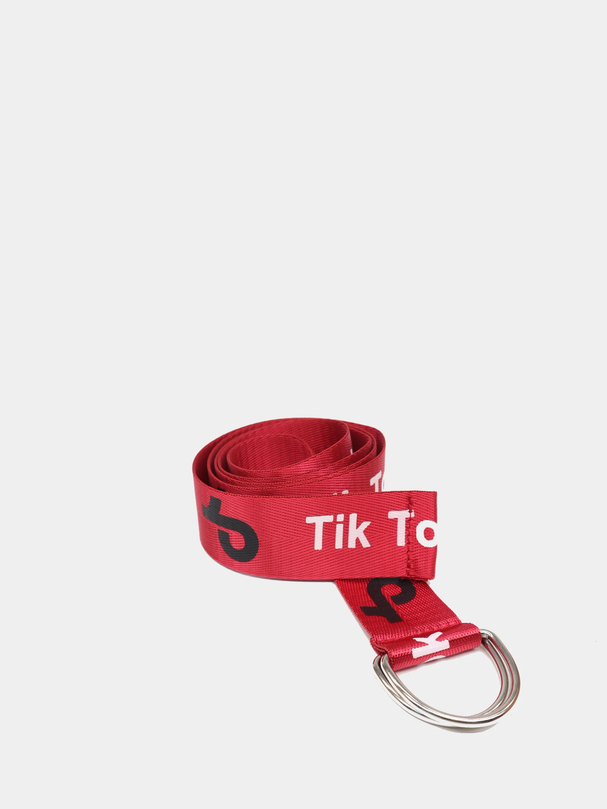 Красный ремень тканевый Tik-Tok