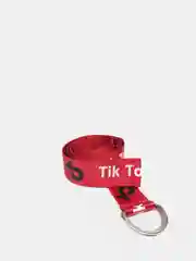 Красный ремень тканевый Tik-Tok