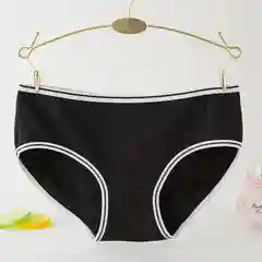 Черный женские трусы слипы из хлопка, детские трусы для девочек