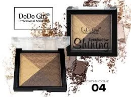Коричневый палетка теней DoDo Girl Eyeshadow Shining (4 цвета)