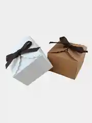 Бежевый мини подарочная коробка, 3 штуки