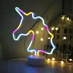 Мятный неоновый LED светильник I Светодиодная лампа I Ночник настольный