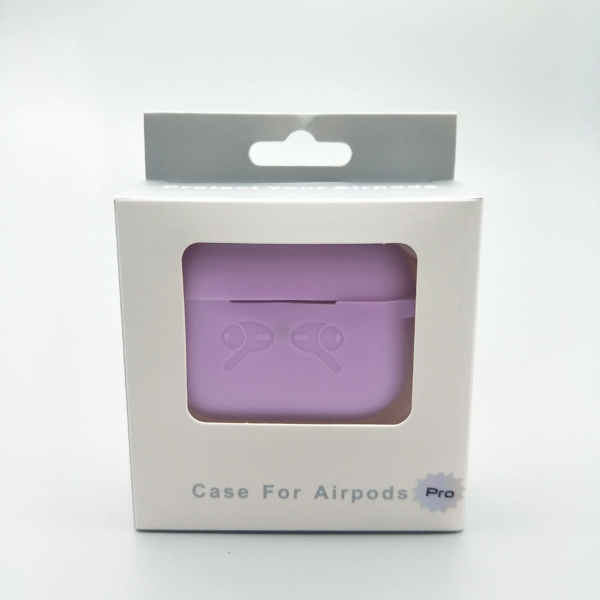 Черный чехол для Apple AirPods Pro защитный силиконовый в упаковке, 16 цветов