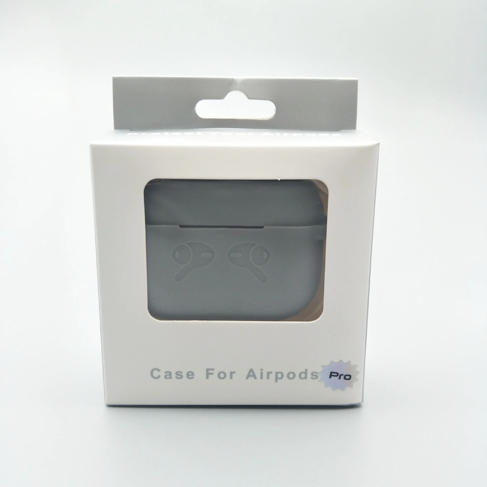 Черный чехол для Apple AirPods Pro защитный силиконовый в упаковке, 16 цветов