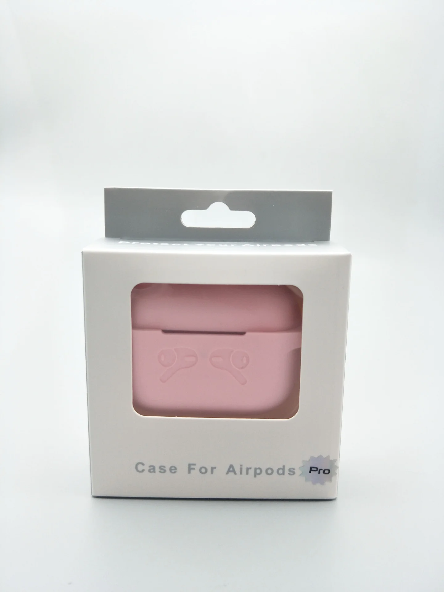 Черный чехол для Apple AirPods Pro защитный силиконовый в упаковке, 16 цветов