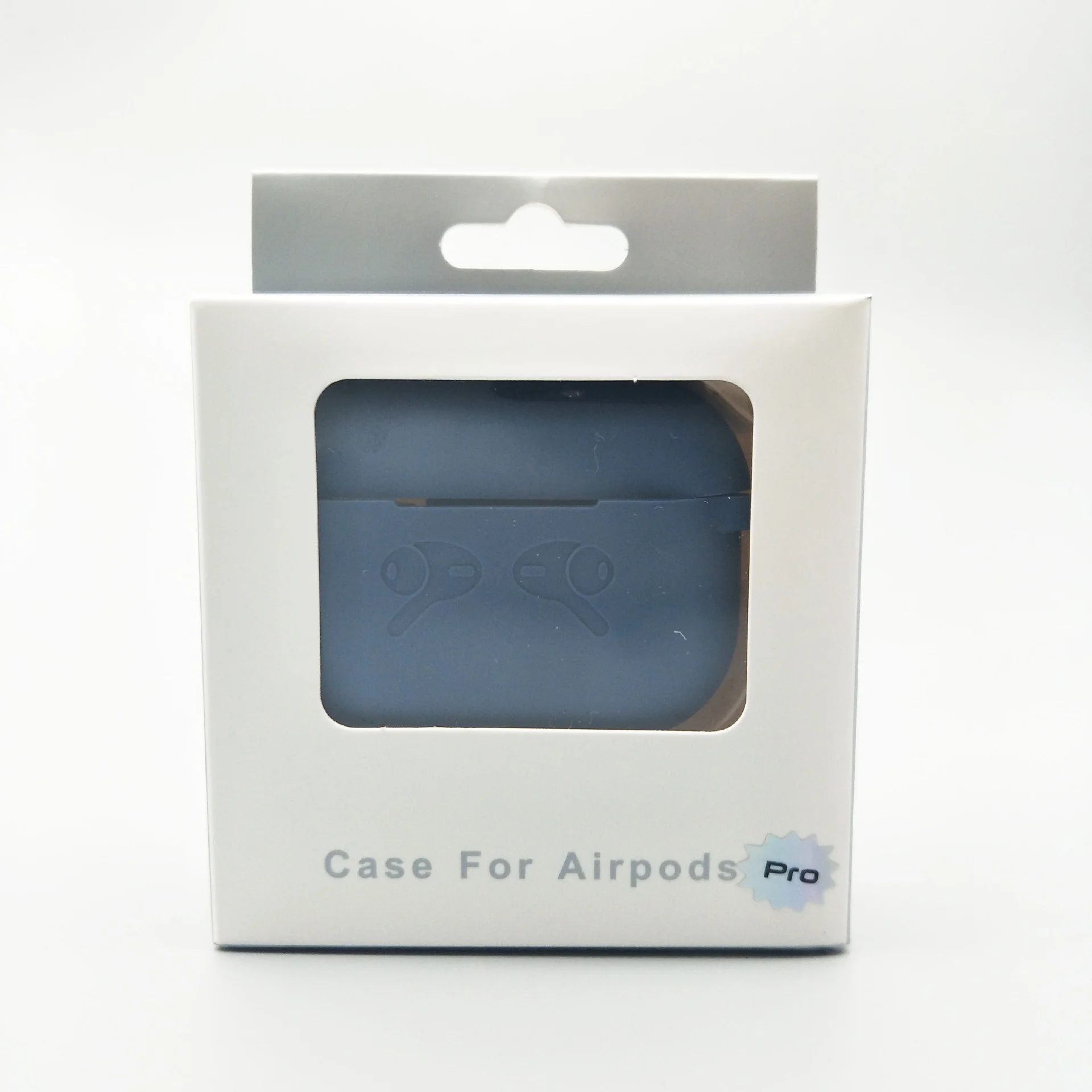 Черный чехол для Apple AirPods Pro защитный силиконовый в упаковке, 16 цветов
