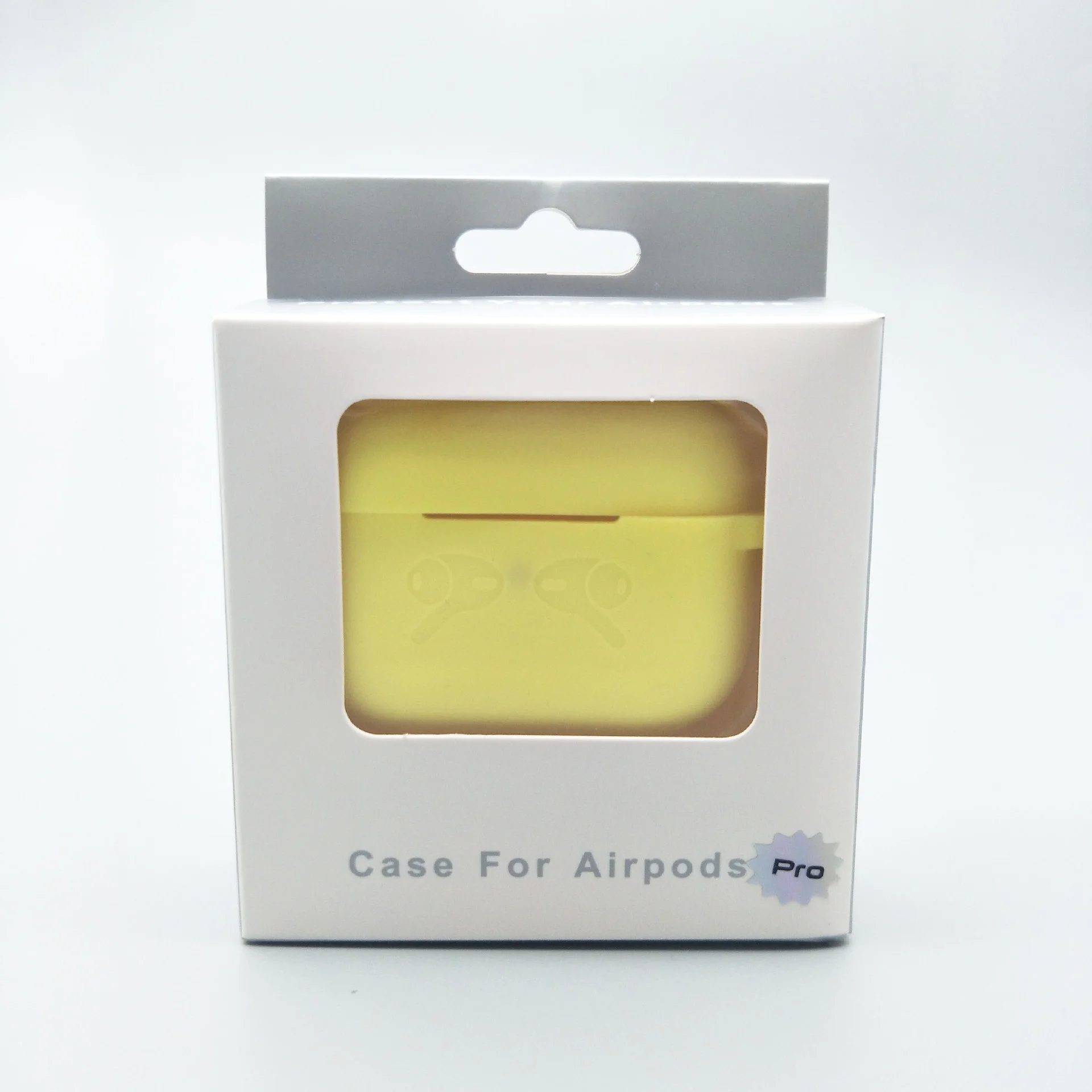 Черный чехол для Apple AirPods Pro защитный силиконовый в упаковке, 16 цветов