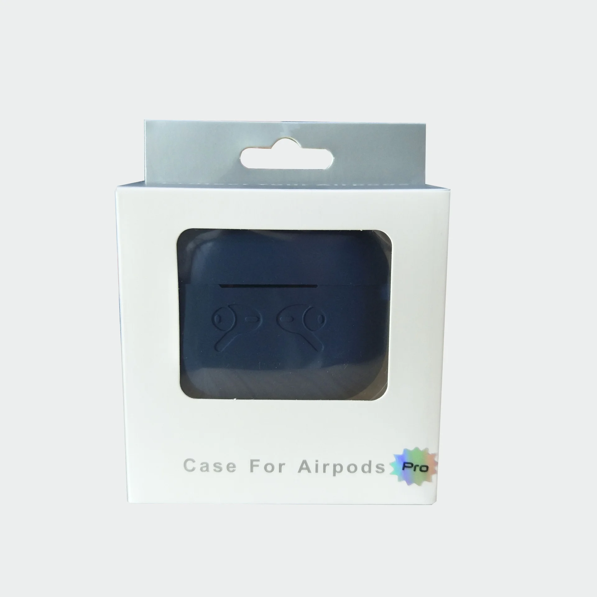 Черный чехол для Apple AirPods Pro защитный силиконовый в упаковке, 16 цветов
