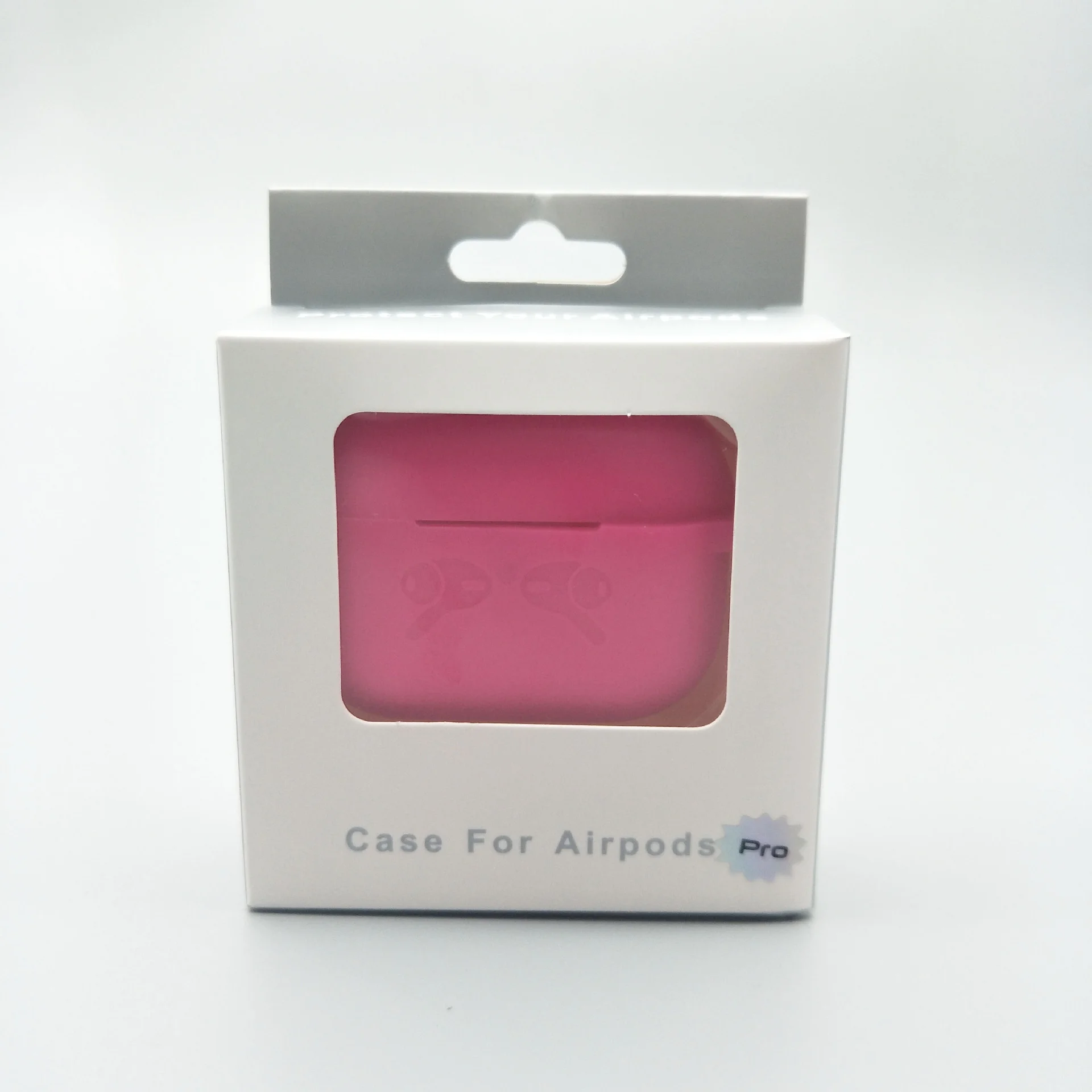 Черный чехол для Apple AirPods Pro защитный силиконовый в упаковке, 16 цветов