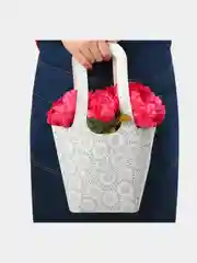 Голубой пакет овальный с ручками, 61,2 х 46,7 см, 5 шт