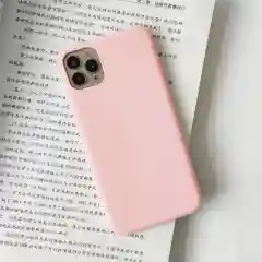 Розовый чехол для Apple iPhone X / XS силиконовый, 14 цветов