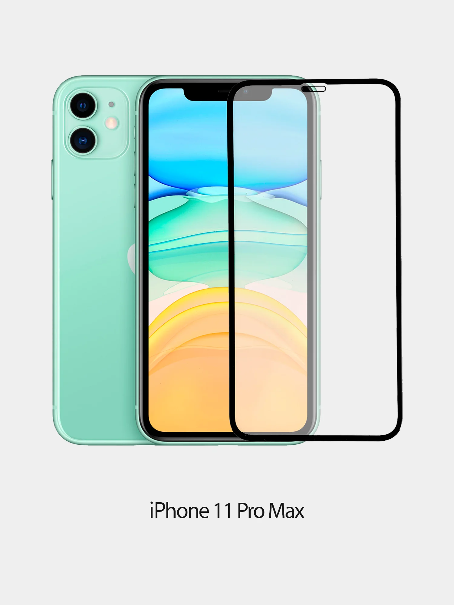 Защитное стекло 5D для iPhone всех моделей с тонкой черной рамкой