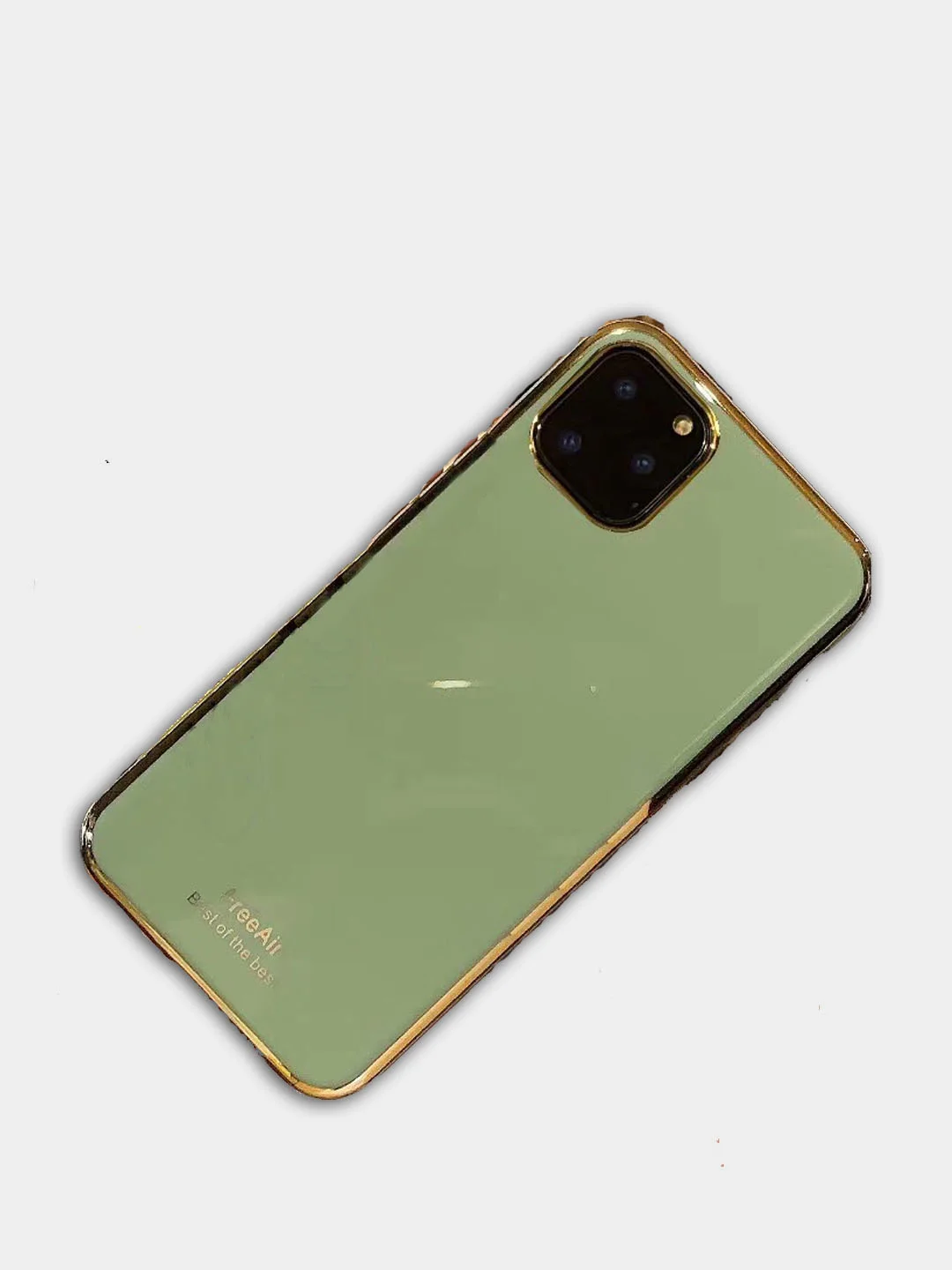 Мягкий глянцевый чехол для айфон, из силикона TPU, с золотой рамкой, для iPhone