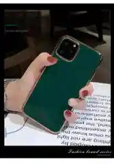 Мягкий глянцевый чехол для айфон, из силикона TPU, с золотой рамкой, для iPhone