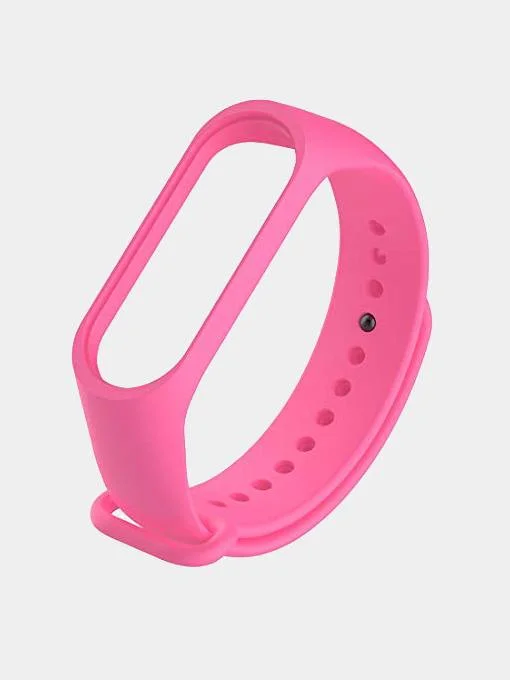 Розовый силиконовый ремешок для Xiaomi Mi Band 3, Mi Band 4
