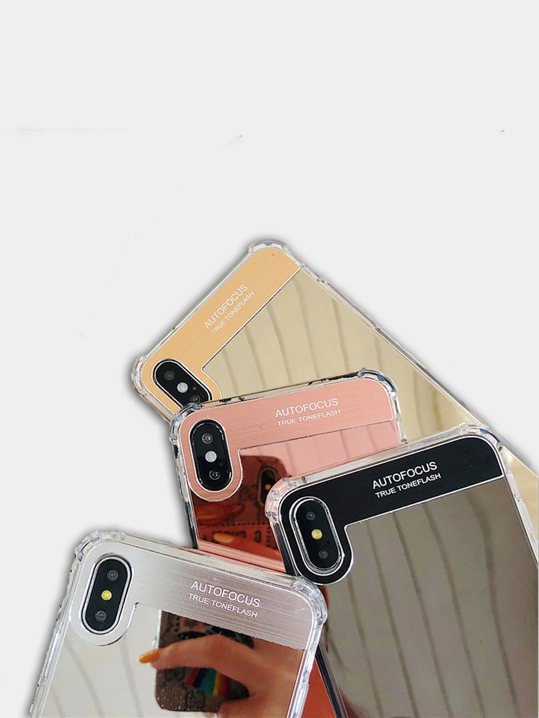 Чехол для айфон, мягкий, зеркальный, чехол с протекцией по углам для iPhone