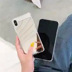 Чехол для айфон, мягкий, зеркальный, чехол с протекцией по углам для iPhone