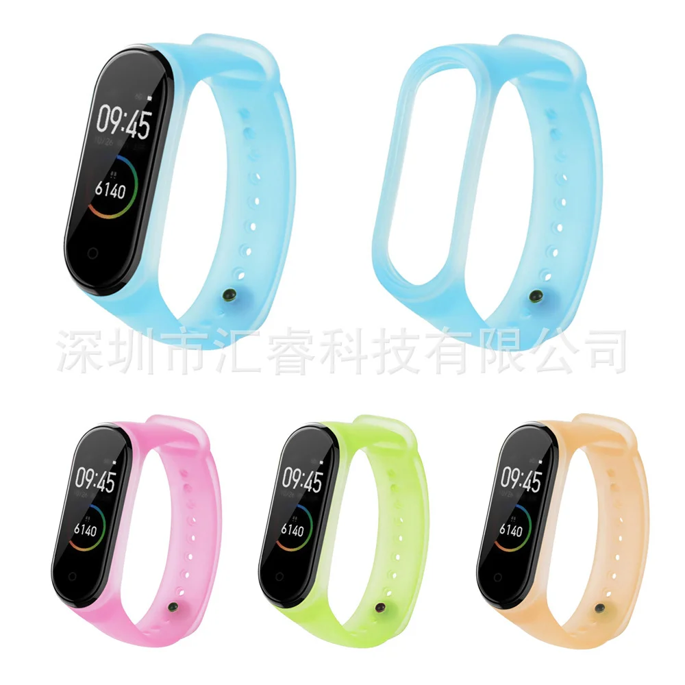 Розовый силиконовый ремешок для фитнес-браслета Xiaomi 3/4